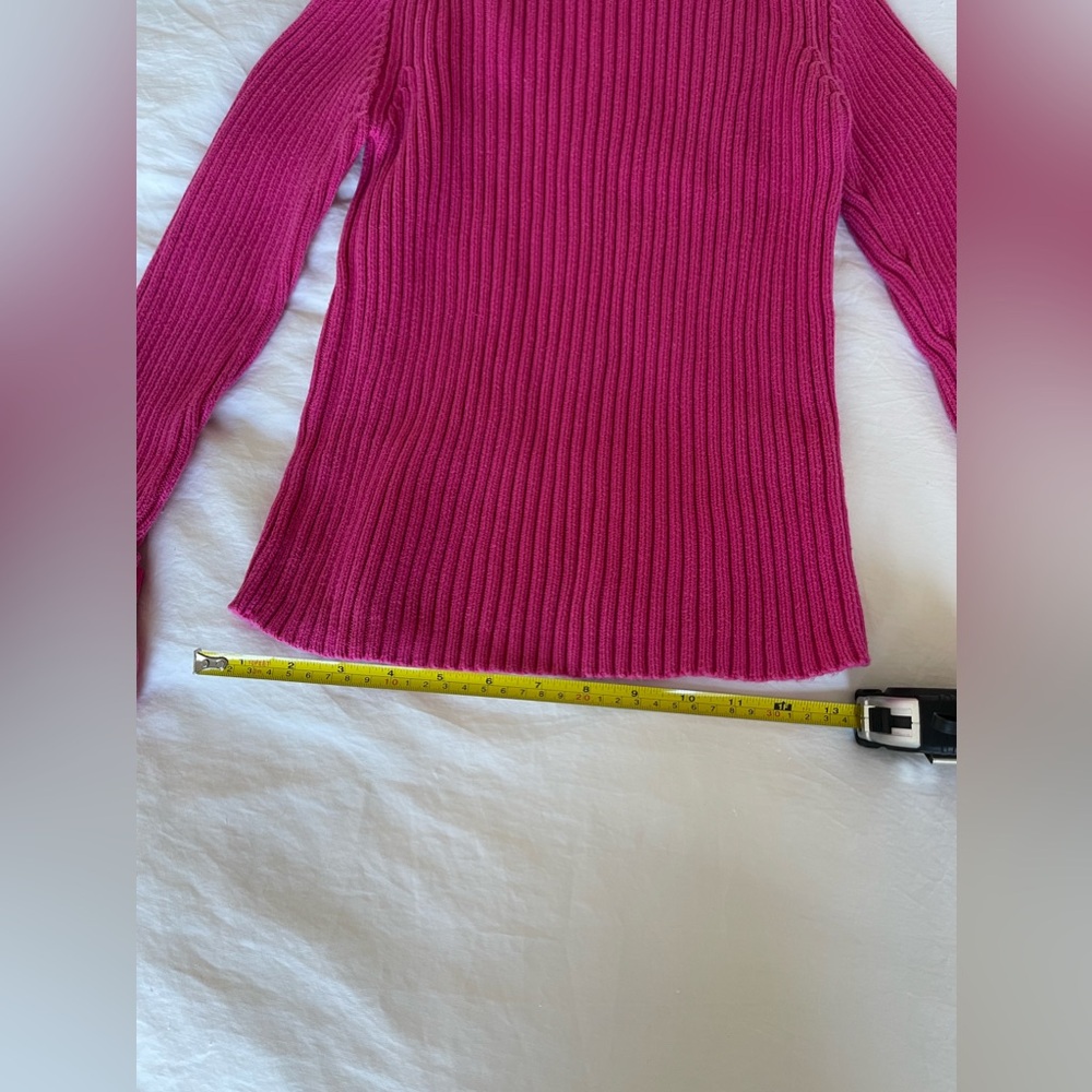 Fuchsia Pink Ribbed Gap Sweater - Picture 4 of 6